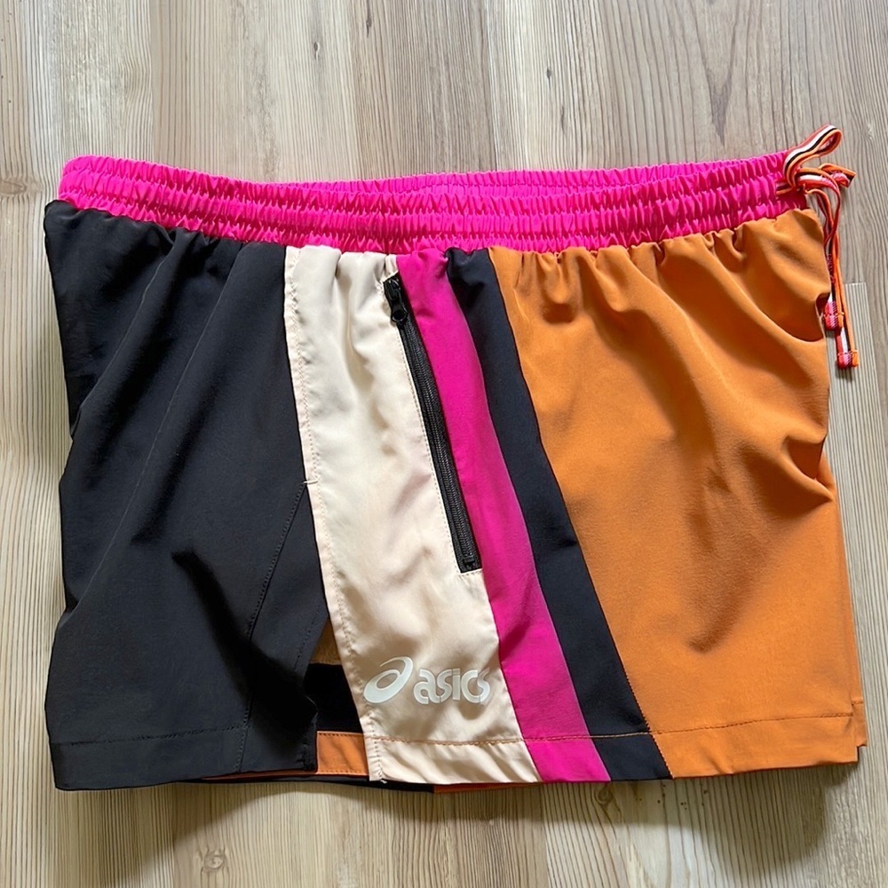 P.E Nation X Asics Sequence Running Short Golden Oak NWT - Picture 7 of 14